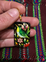 Load image into Gallery viewer, EARRINGS - Hand Painted Copper Bird Dangles