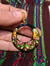 Load image into Gallery viewer, EARRINGS - Hand Painted Copper Flower Dangles