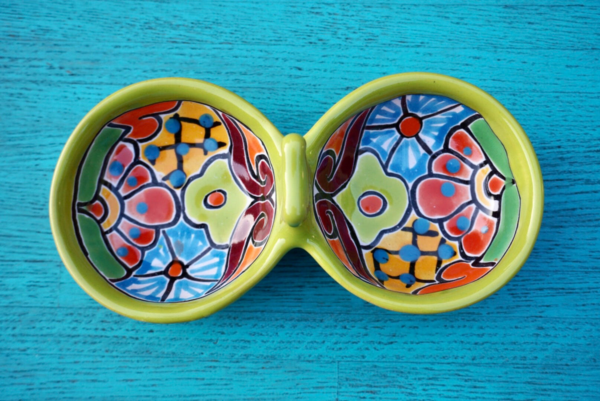 Mexican Salsa Bowl Talavera Bowl Mexican Bowls With Lid Salsera Con Tapa