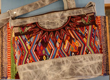 Load image into Gallery viewer, PURSE - Guatemalan Leather Huipil Crossbody Purse