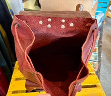Load image into Gallery viewer, BACKPACK - Upcycled Huipil Leather Backpack