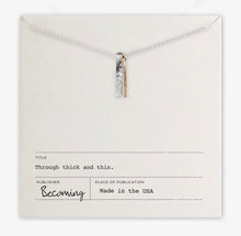 Load image into Gallery viewer, NECKLACE - Through Thick &amp; Thin - Sterling Silver