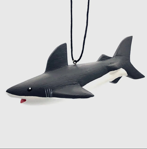ORNAMENT - Great White Shark Balsa Ornament