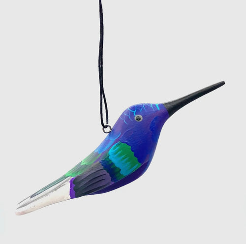 ORNAMENT - Violet Sabrewing Balsa Ornament