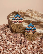 Load image into Gallery viewer, EARRINGS - Santa Fe Drops Beaded Earrings - Blue