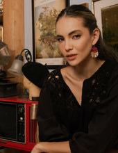 Load image into Gallery viewer, EARRINGS - Santa Fe Drops Beaded Earrings - Blue