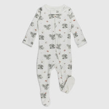Load image into Gallery viewer, ONESIE - Baby Elephant Organic Zipper Footie