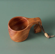 Load image into Gallery viewer, MUG - Leather &amp;Neem Wooden Kuska Mug
