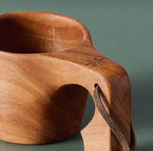 Load image into Gallery viewer, MUG - Leather &amp;Neem Wooden Kuska Mug