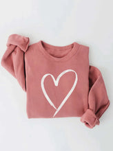Load image into Gallery viewer, SWEATSHIRT - Heart Sweatshirt - Mauve