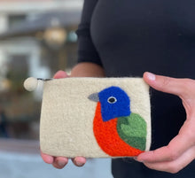 Load image into Gallery viewer, COIN BAG - Felted Painted Bunting