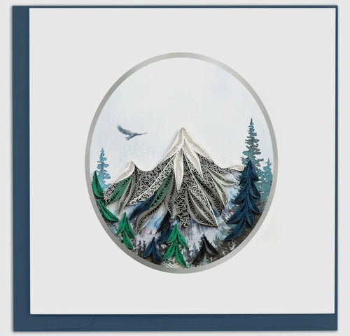 CARD - Quilled Mountain Scene