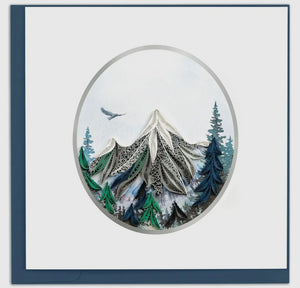 CARD - Quilled Mountain Scene