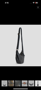 SLING - Moon Sling Leather Bag Black