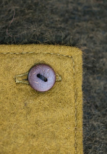 TOTE - Felted Wool & Leather W Nesting Bird Patch