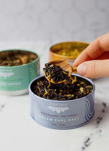 Load image into Gallery viewer, TEA - Organic Black, Green &amp; Herbal Tea Trio Tin W Spoon