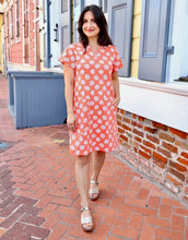 Load image into Gallery viewer, DRESS - Coral Cababa Organic Cotton Dress