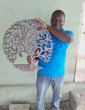 Load image into Gallery viewer, HAITI - 23” Tree of Life Oil Drum Art