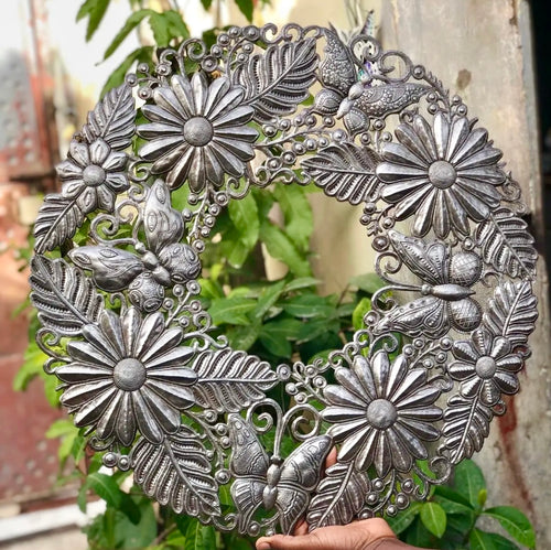 HAITI - 23” Flower Butterfly Wreath