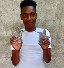 Load image into Gallery viewer, HAITI -  Set of 2 Hummingbirds 6” 3D Wings