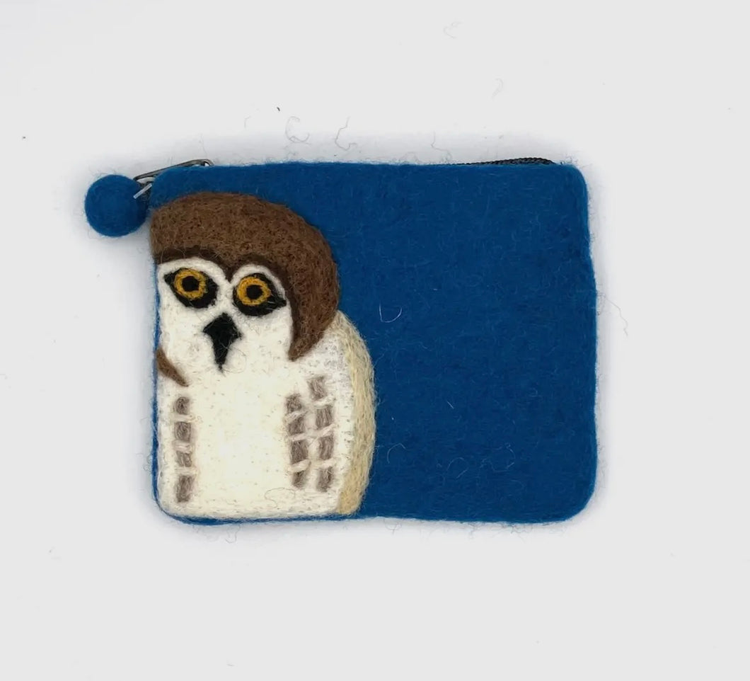 COIN BAG - Felted Owl