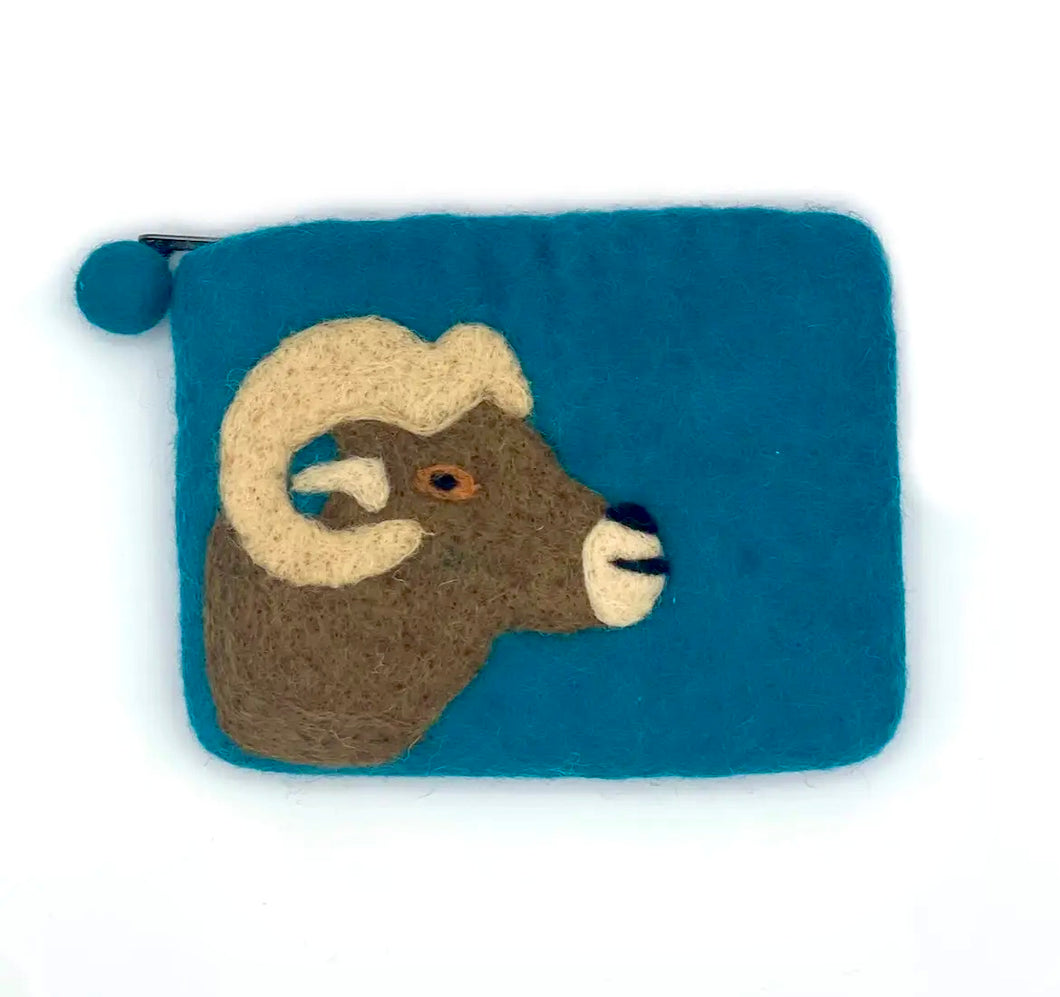 COIN BAG - Felted Bighorn Sheep