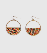 Load image into Gallery viewer, EARRINGS - Beaded Handwoven Patchwork Quilt