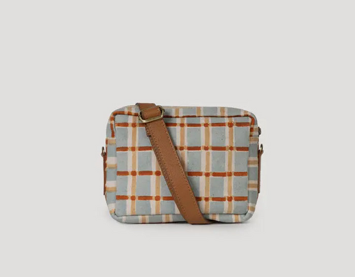 PURSE - “Camera Bag” Powder Plaid Purse