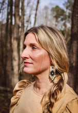 Load image into Gallery viewer, EARRINGS - Beaded Handwoven Tribal Fringe - Bronze