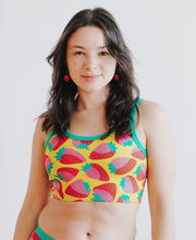 Load image into Gallery viewer, BRA - Longline Bra - Strictly Strawberry