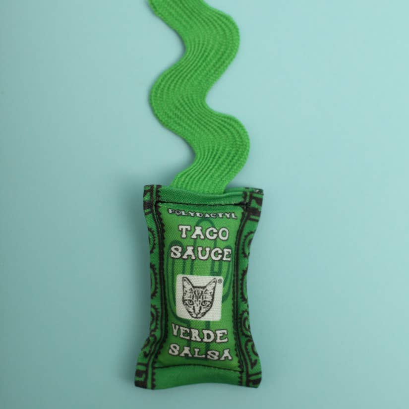 CAT TOY - Salsa Verde Taco Sauce Cat Toy