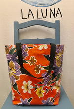 Load image into Gallery viewer, TOTE BAG - Oilcloth Tote Medium - Hibiscus Orange