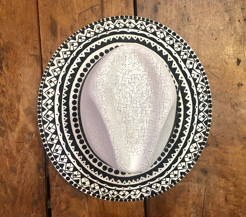 HAT- Hand Painted Panama Hat