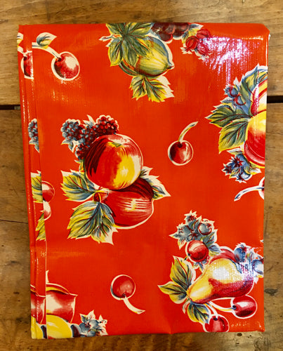 TABLECLOTH - 48” x 70” Oilcloth Tablecloth - Orange Fruit