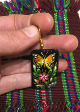 Load image into Gallery viewer, EARRINGS - Hand Painted Copper Monarch Dangles