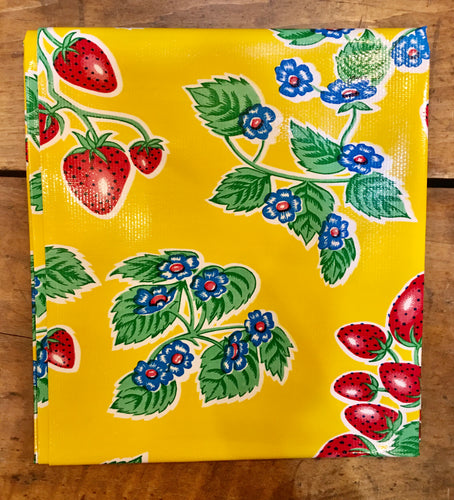 TABLECLOTH - 48” x 84” Oilcloth Tablecloth - Yellow Forever