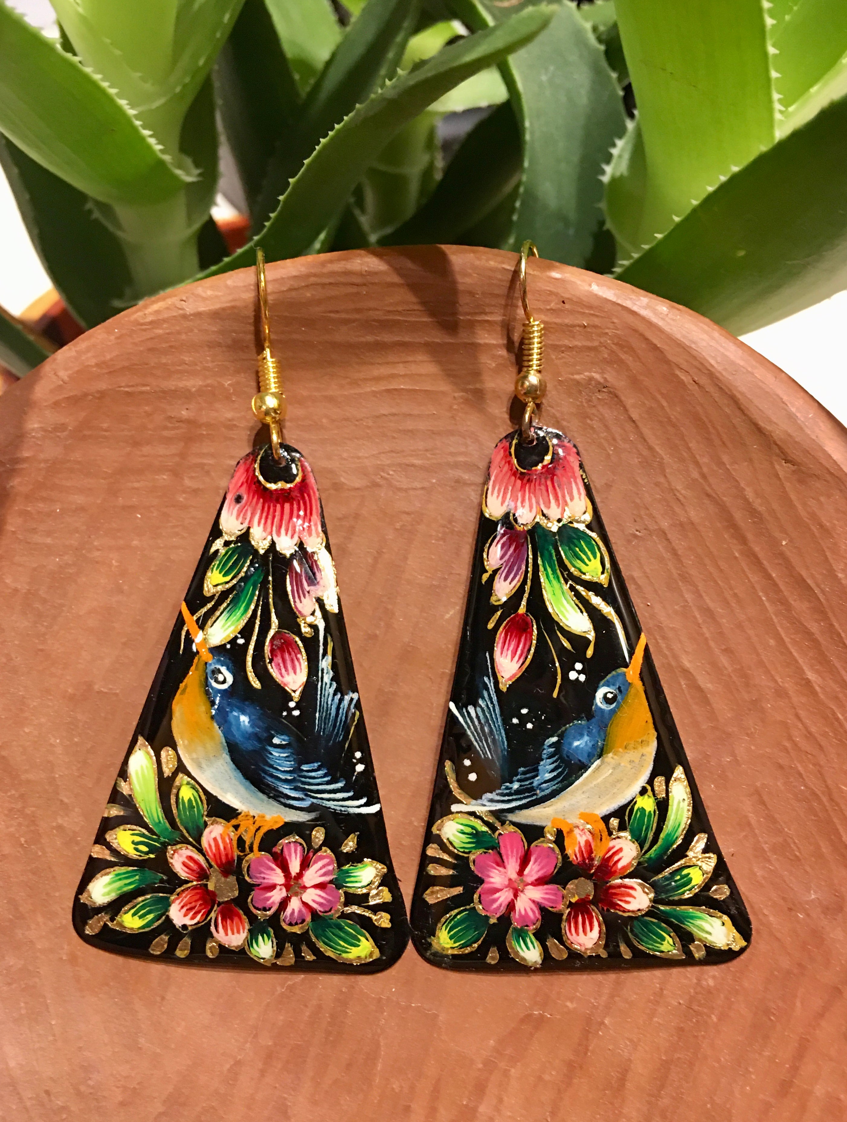 Hand hot sale painted earrings