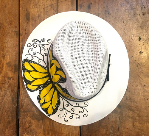 HAT- Hand Painted Panama Hat
