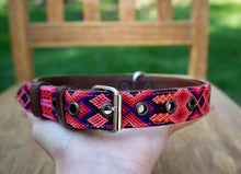 Load image into Gallery viewer, LARGE DOG COLLAR - Macrame/Leather Dog Collar