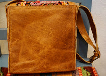 Load image into Gallery viewer, PURSE - Guatemalan Leather Huipil Crossbody Purse - Adjustable
