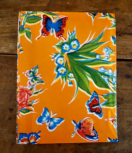 TABLECLOTH - 48" X 70" Oilcloth Tablecloth - Mariposa Orange
