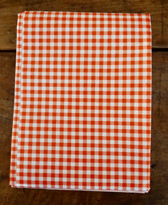 TABLECLOTH - 48" X 70" Oilcloth Tablecloth - Gingham Orange