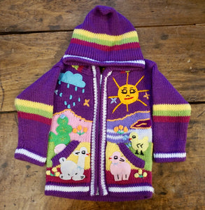 KIDS SWEATER - Arpillera Full Zip Hoodie Sweater - Size 0