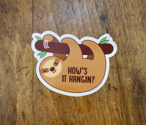 STICKER - Sloth "How's It Hanging" Vinyl Sticker