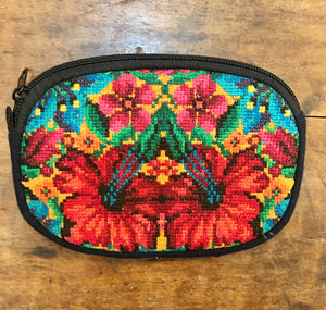 COIN BAG - Padded Oval Huipil Coin Bag
