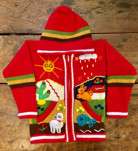KIDS SWEATER - Arpillera Full Zip Hoodie Sweater - Size 4