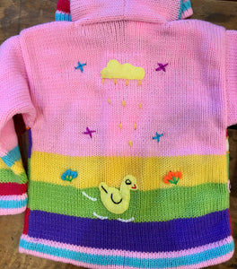 KID SWEATER - Arpillera Full Zip Hoodie Sweater - Size 4