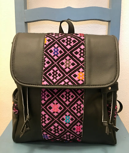 DAYPACK - Vegan Leather Chiapas Daypack - Black