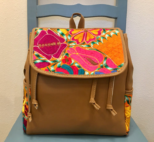 DAYPACK - Vegan Leather Chiapas Daypack - Carmel