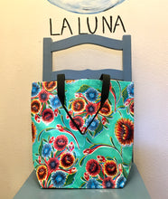 Load image into Gallery viewer, TOTE BAG - Oilcloth Tote Medium - Bloom Lt Blue